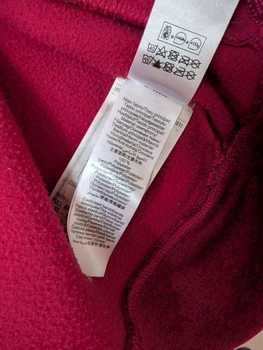 Burgundowa bluza, polar Quechua