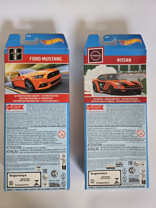Hotwheels Set NISSAN X FORD MUSTANG diecast Miniatuta