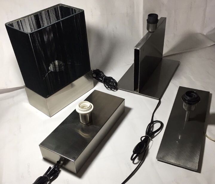 Candeeiro Inox + antiquário terracota mármore (candeeiros)