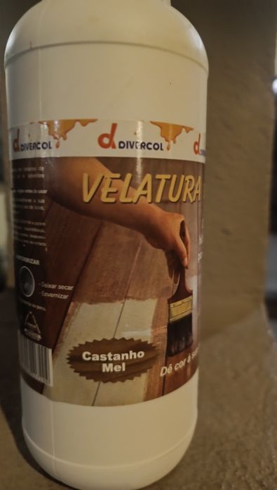 1L velatura cor wengue e castanho-mel para móveis