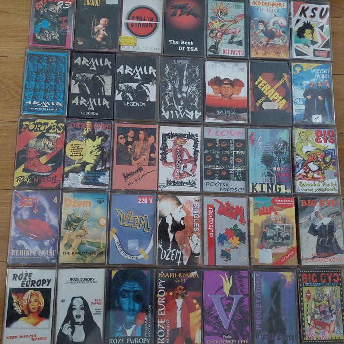 Kasety magnetofonowe  z muzyką polski rock pank