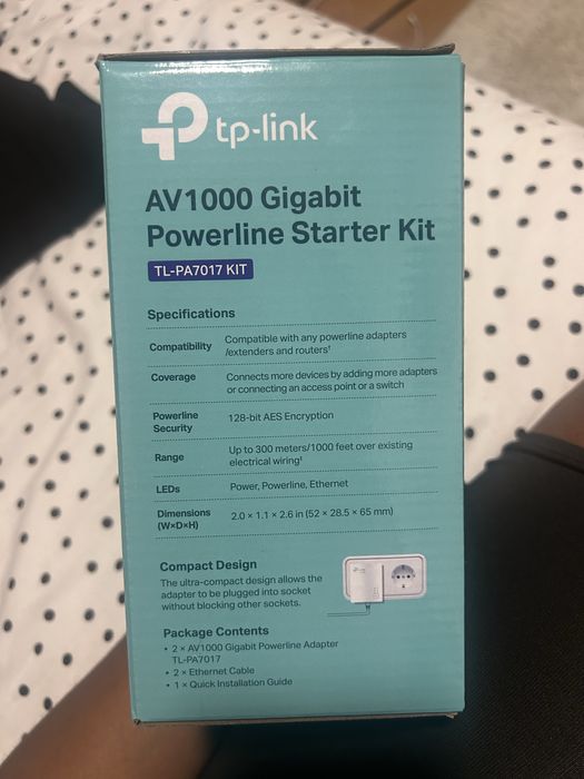 Adaptador Powerline Ethernet como novo