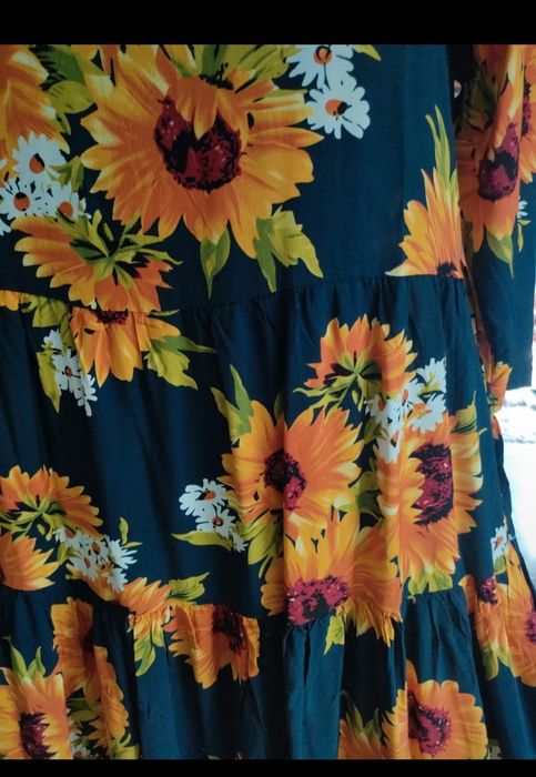 Okazja! Sukienka letnia słoneczniki 100% rayon M