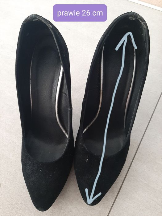 Szpilki czarne obcas