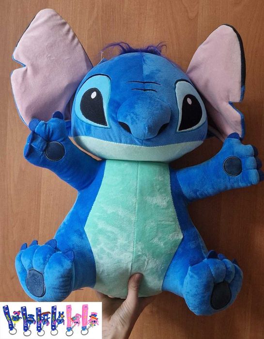 М'яка іграшка Стіч 43 см + брелок на вибір 6 см, Стич