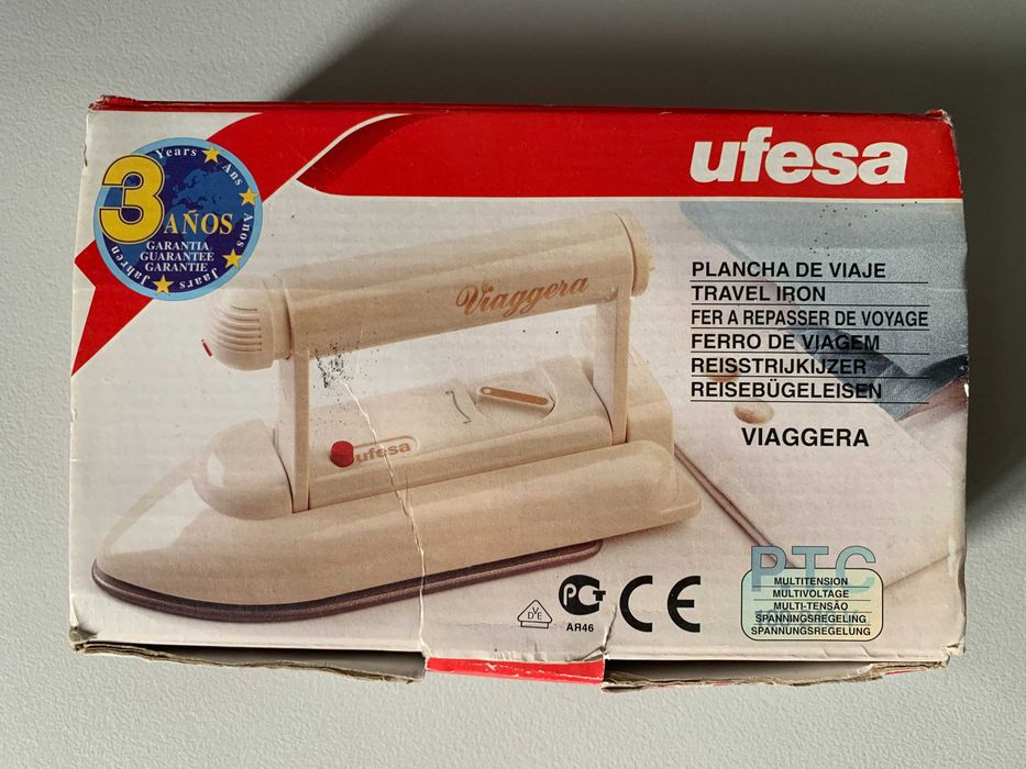 Ferro de Engomar Portátil Antigo Ufesa