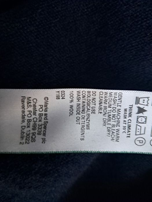 Свитер шерсть 100% вовняний светр вовна marks&spenser разм xl