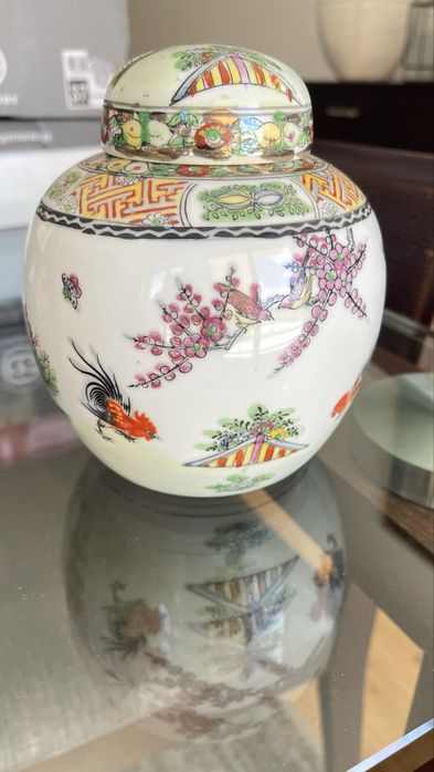 Pote de Macau - motivo galo