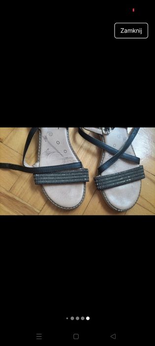 Buty sandałki czarne hippie