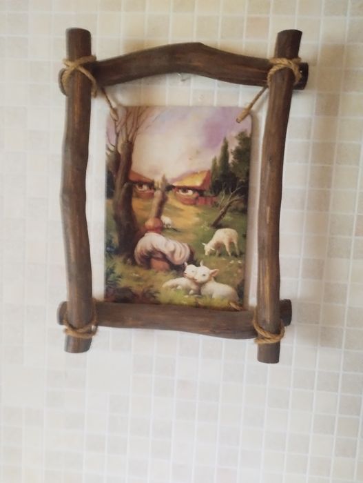 Картина маслом з Т.Г.Шевченко в рамці з дерева