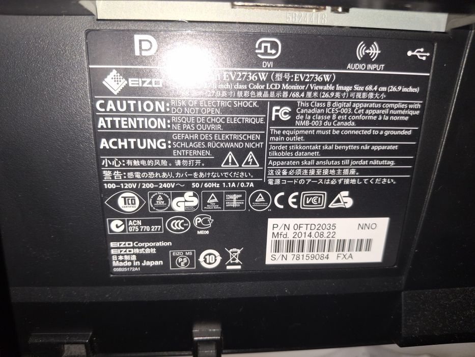 Monitor Eizo EV2736W 27 cali
