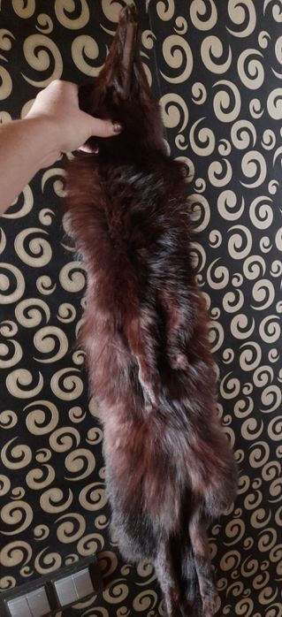 Черная лиса воротник.