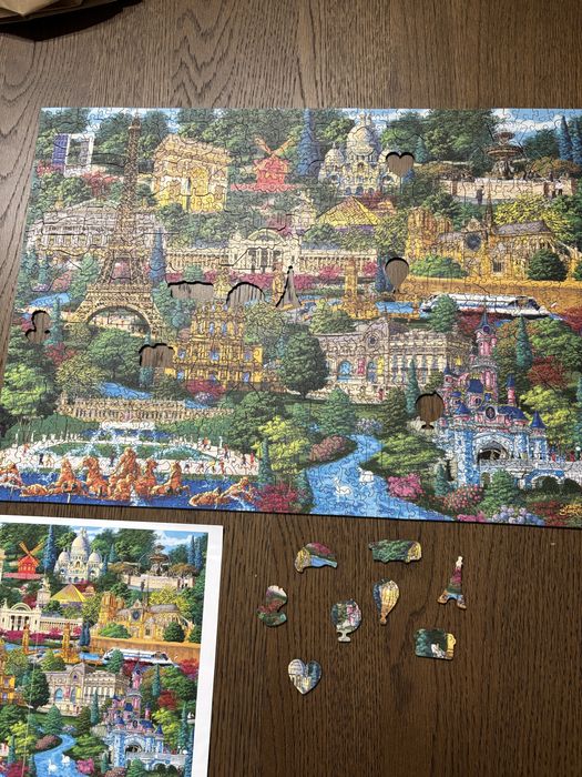Puzzle 1000 drewniane trefl