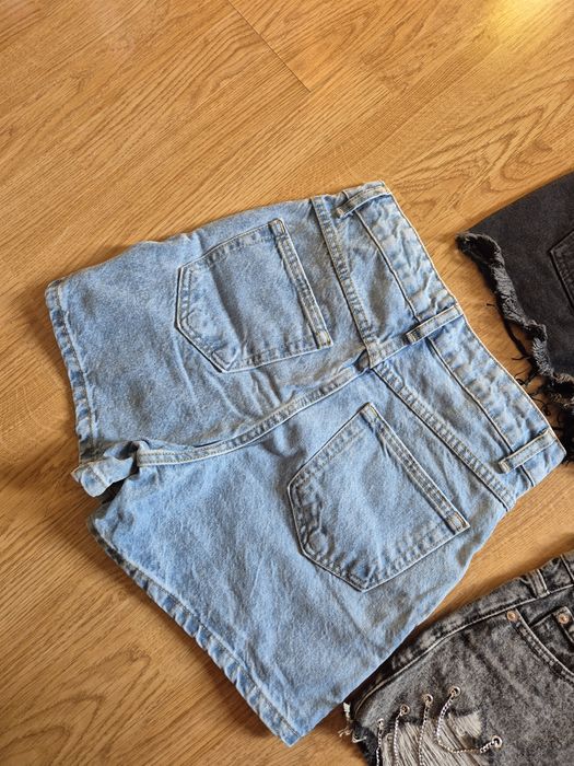Trzy pary szortów spodenki jeans denim cropp XS 34