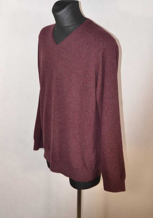 Barbour Essential V’Neck Sweter Męski XL Wełna Oryginalny Super Stan
