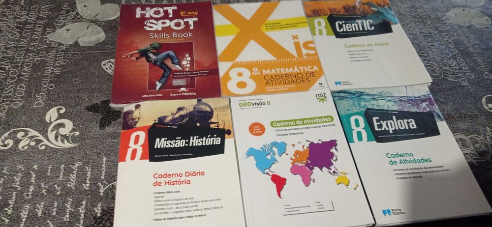 Oportunidade! Cadernos de actividades 8º ano, capas plastificadas!