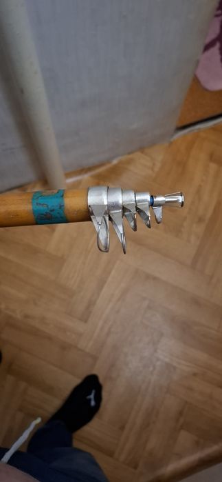 Wędka PRL z kołowrotkiem