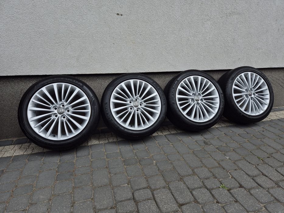 Koła Felgi Opel Astra K J 5x105 R17 Opony letnie 2021r 6.5mm Czujniki Ciśnienia TPMS Felgi Oryginał GM Alufelgi Mokka