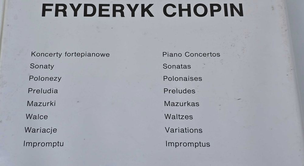 Kasety audio box Fryderyk Chopin (Muza 1990)