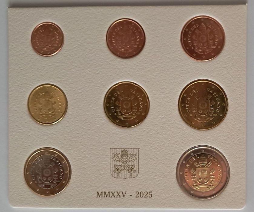 Set / Carteira Moedas Vaticano 2025 _ Qualidade BU