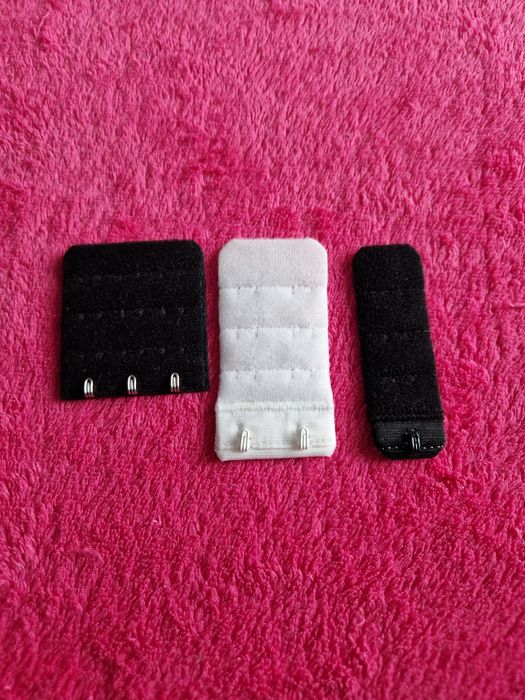 Przedłużacz do biustonosza zestaw 3szt kolor czarny, biały
