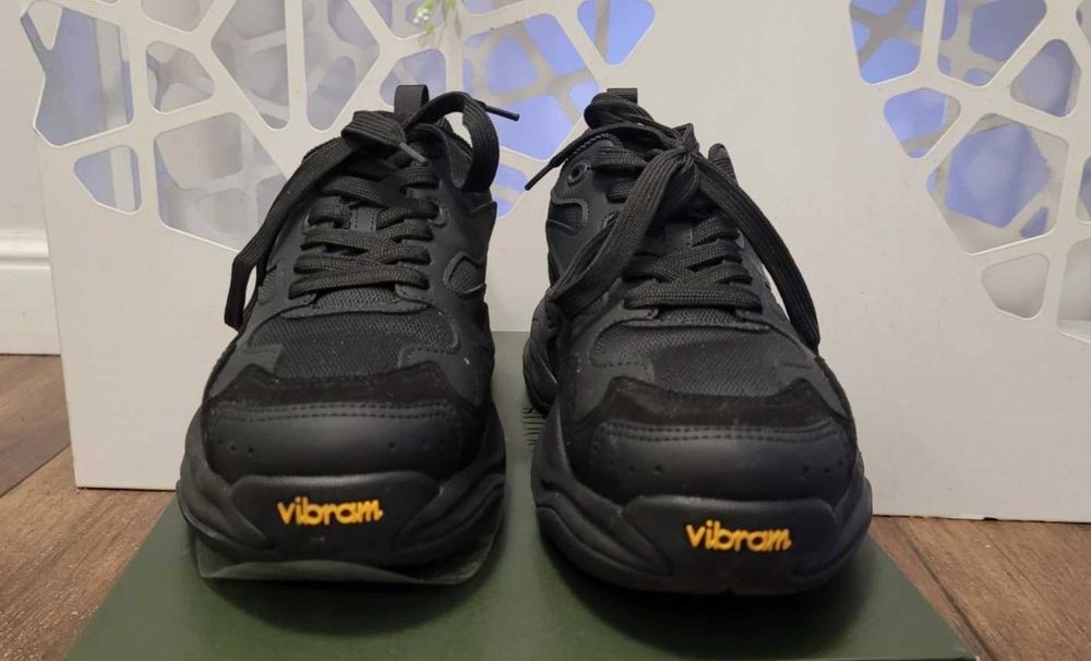 Neil Barrett Vibram Croquis Mesh Low-Top Sneakers 42 Czarne sneakersy