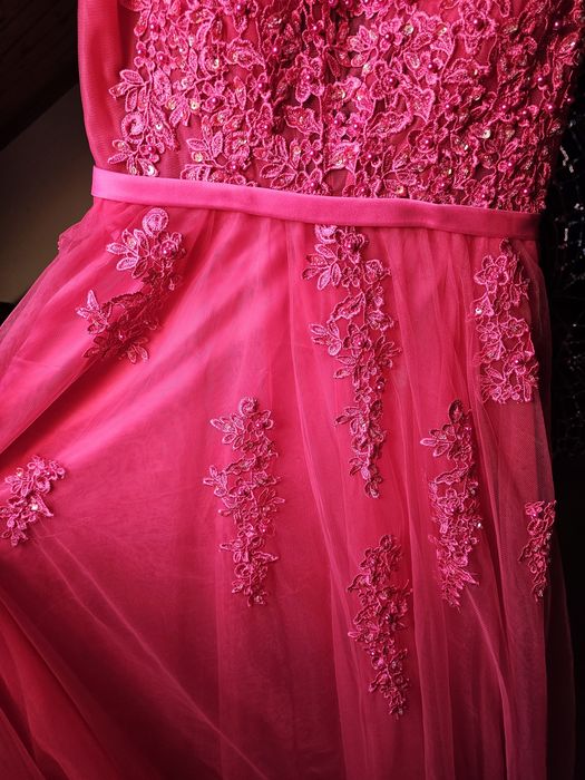 Vestido cerimónia fuscia