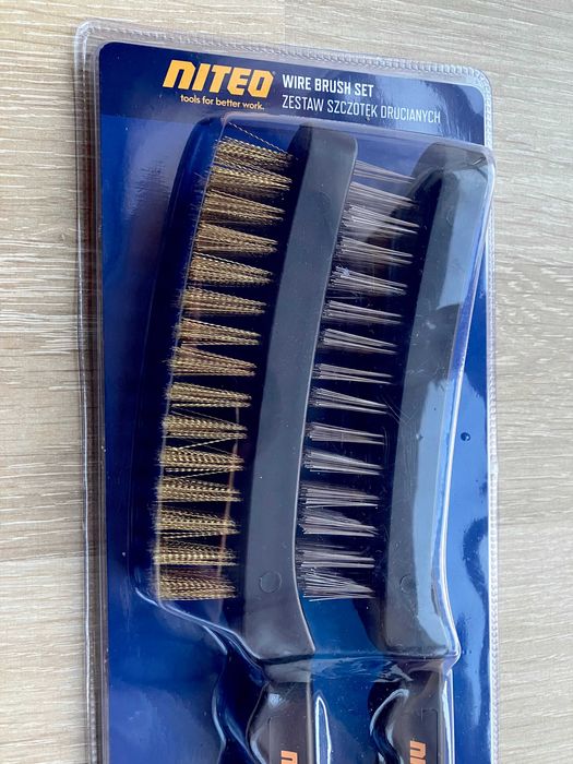 Szczotki Druciane Niteo Tools Zestaw 2 sztuk- stalowa+ mosiężna!