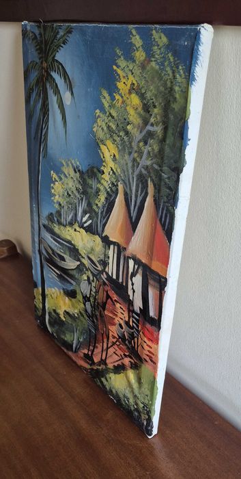 Tela pintada à mão Moçambicana - Original de Moçambique