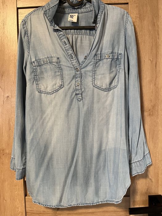 H&M Mama koszula ciążowa S lyocel tencel denim