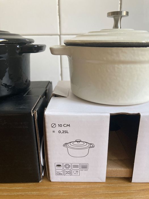 Mini Caçarolas Ferro Fundido (Gato Preto) - NOVAS