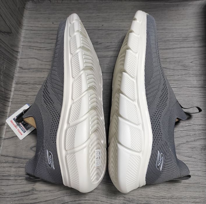 45 Skechers Bobs Sport B Flex - Frigid Edge Grey оригінальні чоловічі кросовки