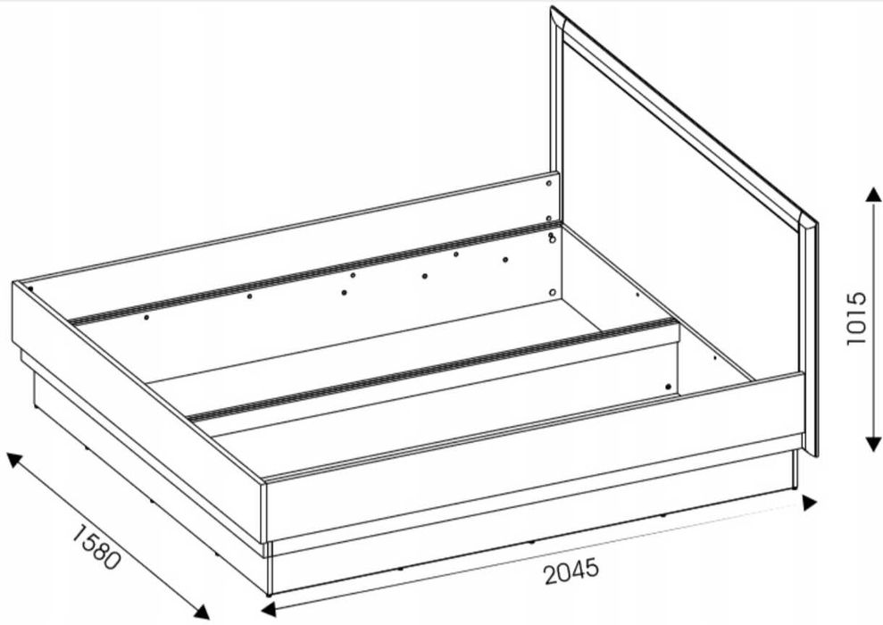 Łóżko 140x200 z szafkami nocnymi i materacem