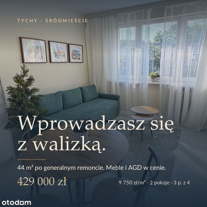 2 pokoje po generalnym remoncie – pełne nowe wyposażenie w cenie