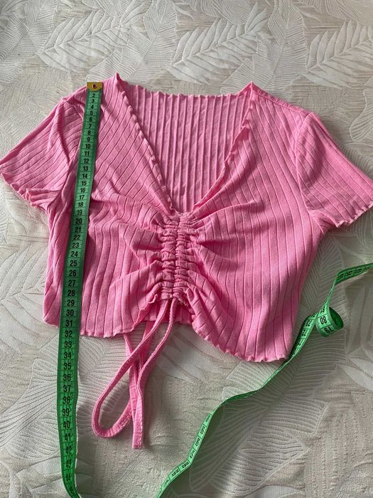 Koszulka różowa ze ściągaczem