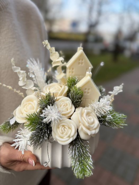 Flower box z świec sojowych