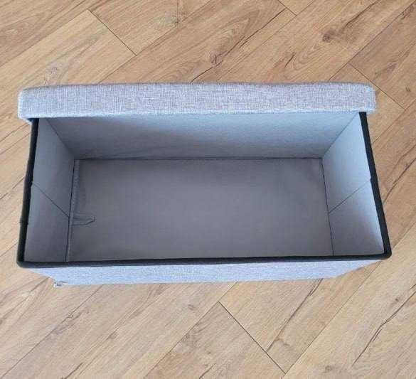 Pufa Siedzisko Organizer Składana ze Schowkiem