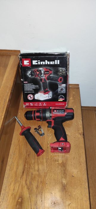 Wiertarko-wkrętarka Einhell TE-CD 18/48 udarowa z udarem 2 biegi komplet jak nowa