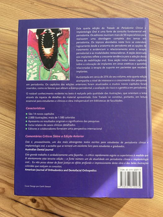 Livro Tratado de Periodontologia Clínica e Implantologia Oral