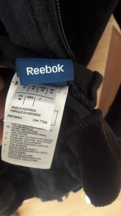 Bluza Reebok czarna welurowa