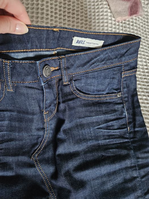 Spódnica jeans ciemny granat bawełna S