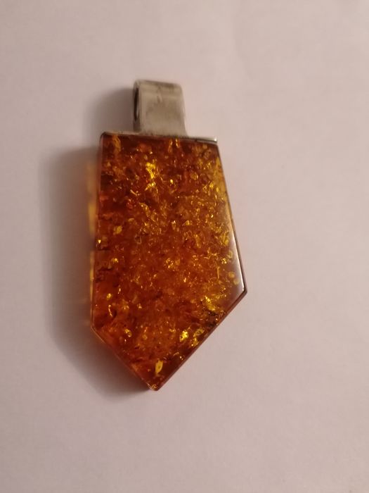 Zawieszka Bursztyn Srebro