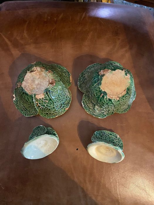 Caixa Couve Manuel Mafra Caldas da Rainha séc XIX 11 cm