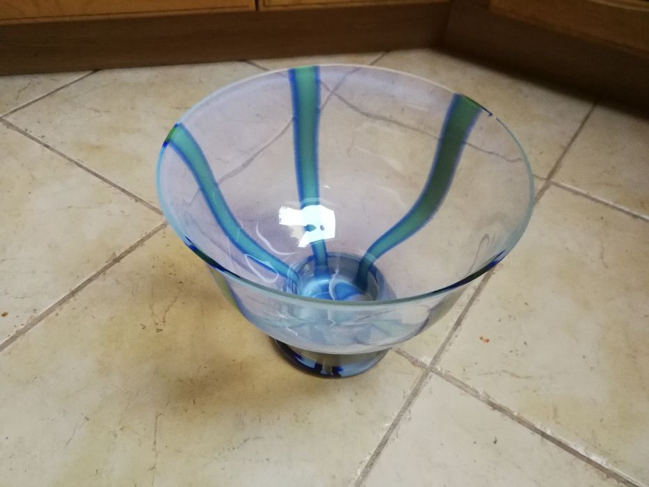 DUŻA SZKLANA MISA, wazon, miska, salatera, salaterka