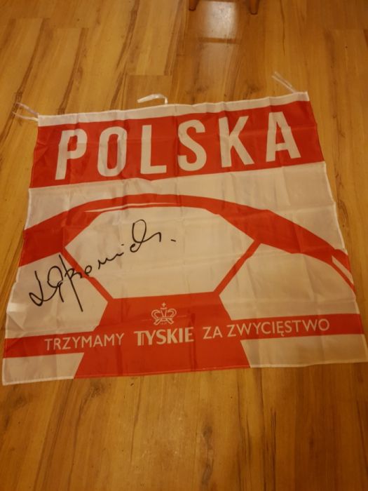 Flaga na balkon. Tyskie.