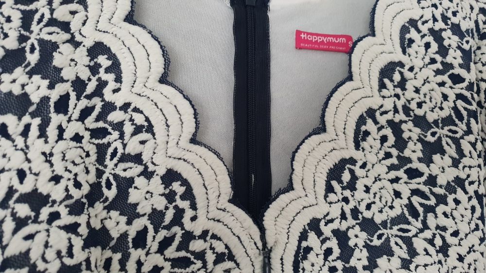 Suknia ciążowa Happymum r.36 z możliwością rozpięcia do karmienia