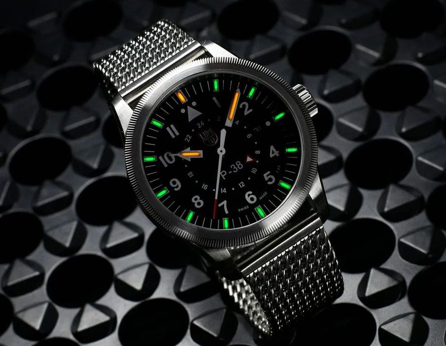 Годинник LUMINOX Air Pilot XA.9522 Lightning P-38 GMT 42 mm. 100 MT.