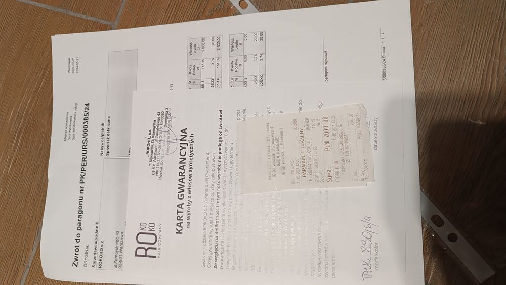 Peruka damska ROKOKO