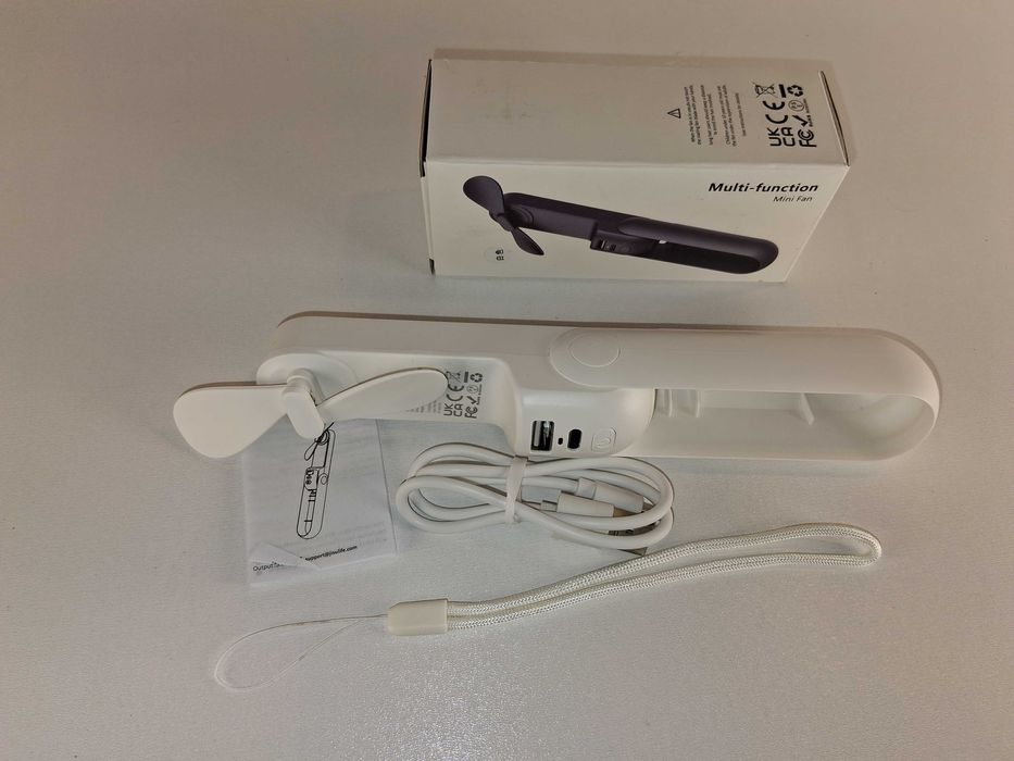 Y134 Wielofunkcyjny Mini Wiatrak Ręczny Powerbank Latarka Wentylator