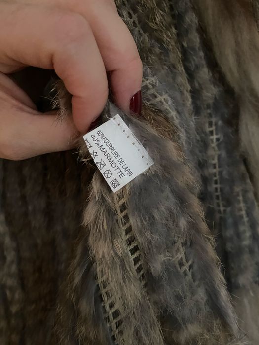 Colete pelo de coelho